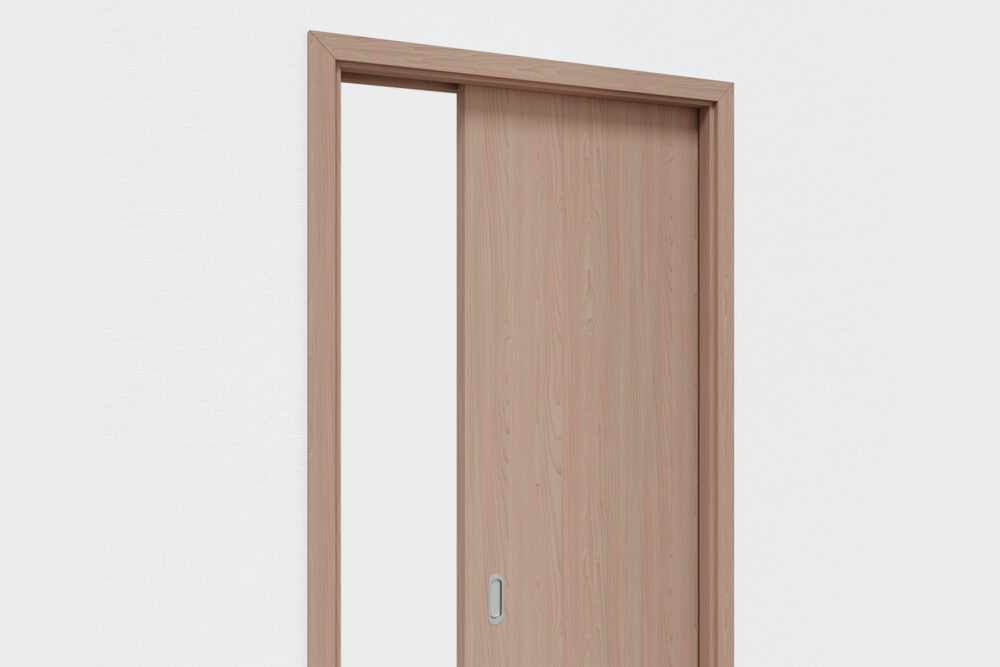 Alternative view of CAVIS C1TH Schiebetürkomplettset mit Holztürblatt und Zarge in Ahorndekor für Trockenbauwände
