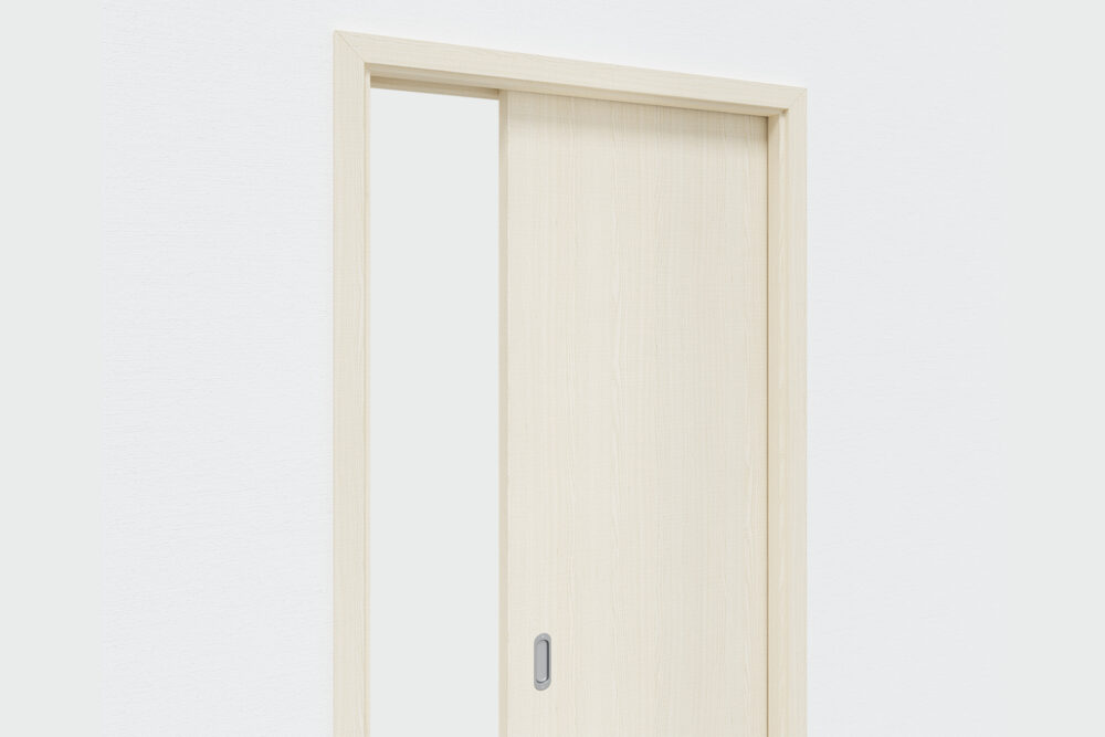 Alternative view of CAVIS C1TH Schiebetürkomplettset mit Holztürblatt und Zarge in Eschedekor für Trockenbauwände
