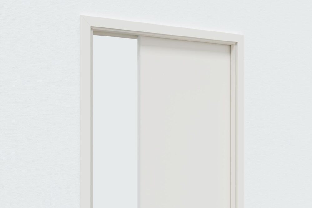 Alternative view of Schiebetür in der Wand laufend Komplettset mit weißem Holztürblatt und Zarge 1-Flügelig für Trockenbauwänd CAVIS C1TH