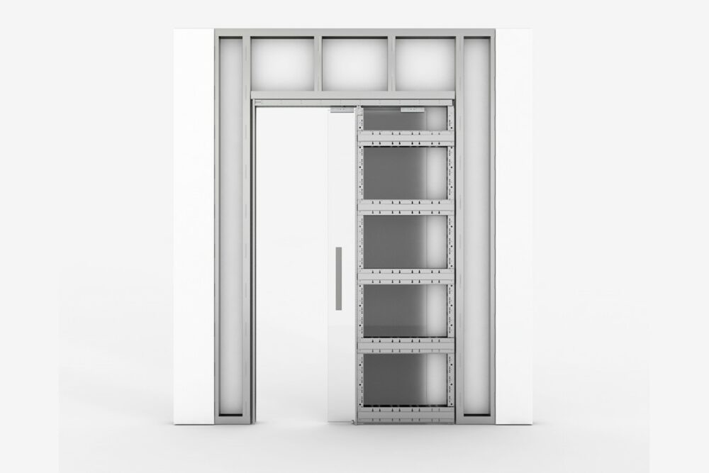 CAVIS C1TG Schiebetürsystem für einflügelige Glastürblätter in Trockenbauwänden & Holzständerwerken 12 CAVIS Trockenbauwand Glas technische Zeichnung