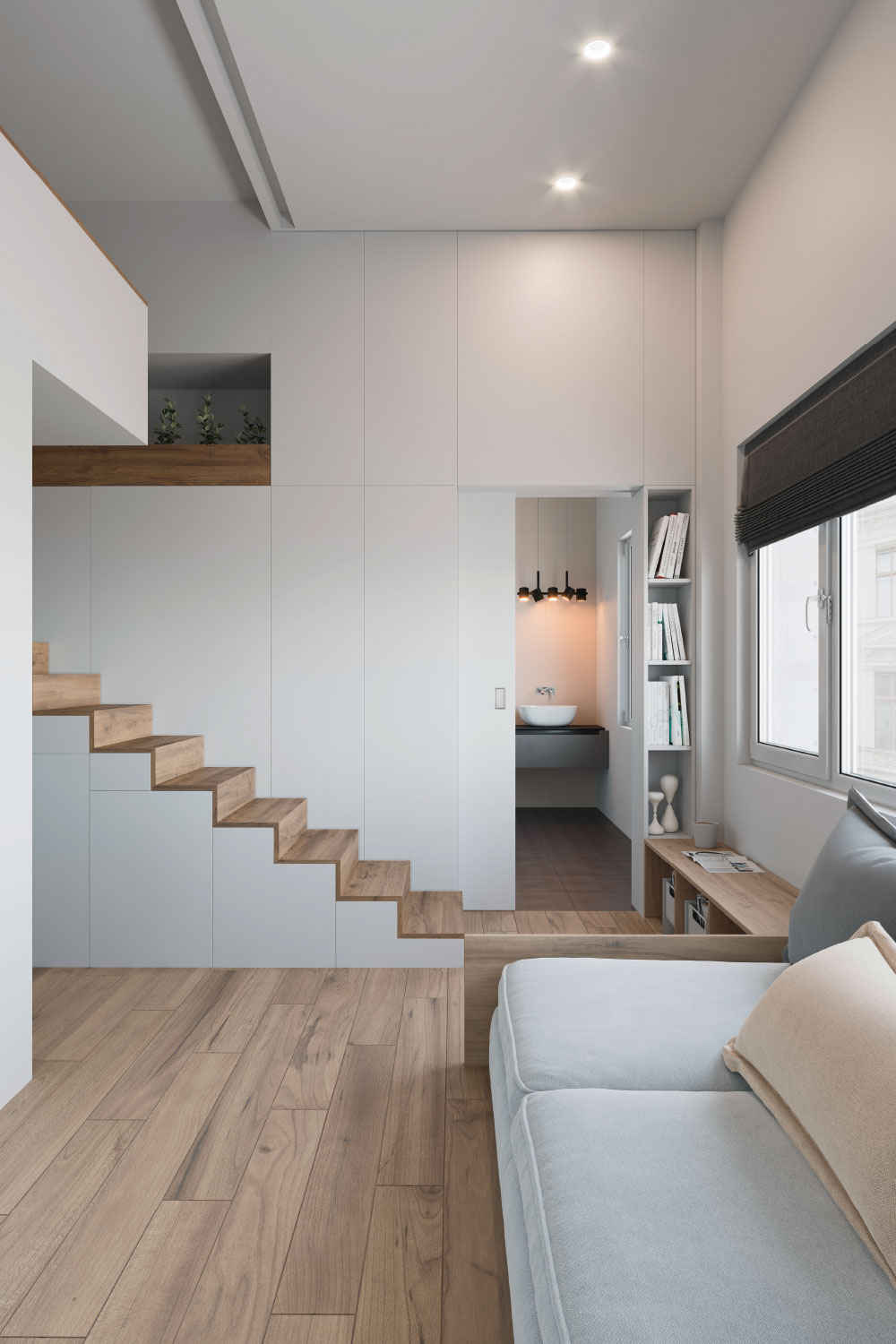 CAVIS C1TH Schiebetürsystem für einflügelige Holztürblätter in Trockenbauwänden & Holzständerwerken 7 CAVIS Holz Mikroapartment