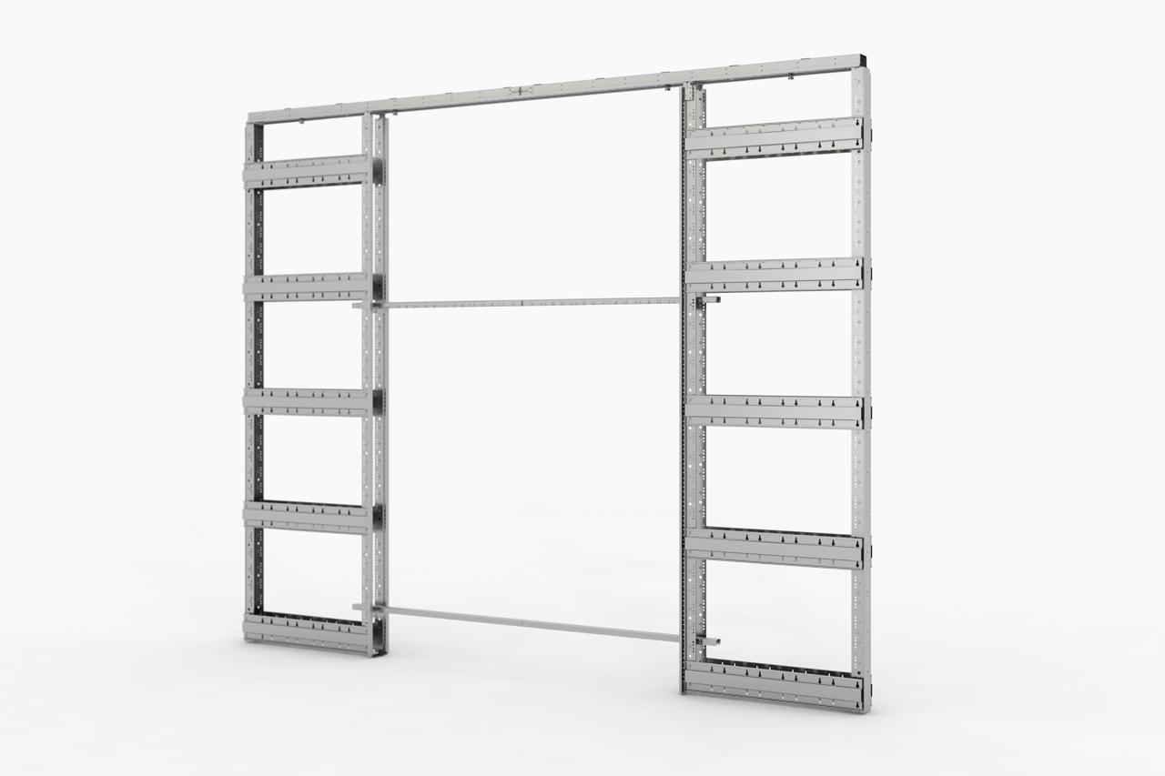 CAVIS C2TG Schiebetürsystem für zweiflügelige Glastürblätter in Trockenbauwänden & Holzständerwerken 2 Wingburg C2T System