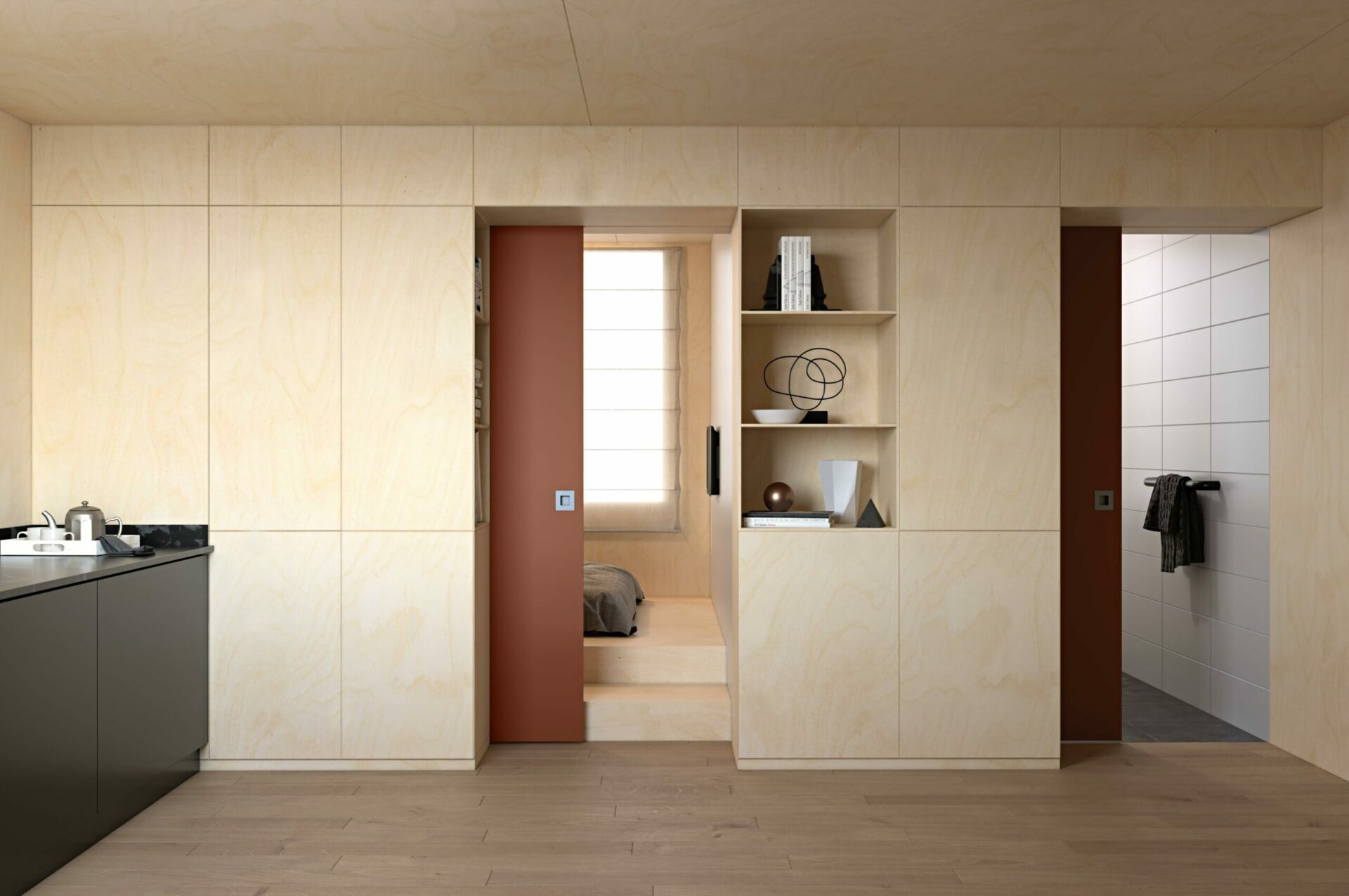 BELPORT B1TH Schiebetürsystem für einflügelige Holztürblätter in Trockenbauwänden & Holzständerwerken 55 119749 New Renderings fuer WINGBURG GmbH Lifestyle 4 V001 min